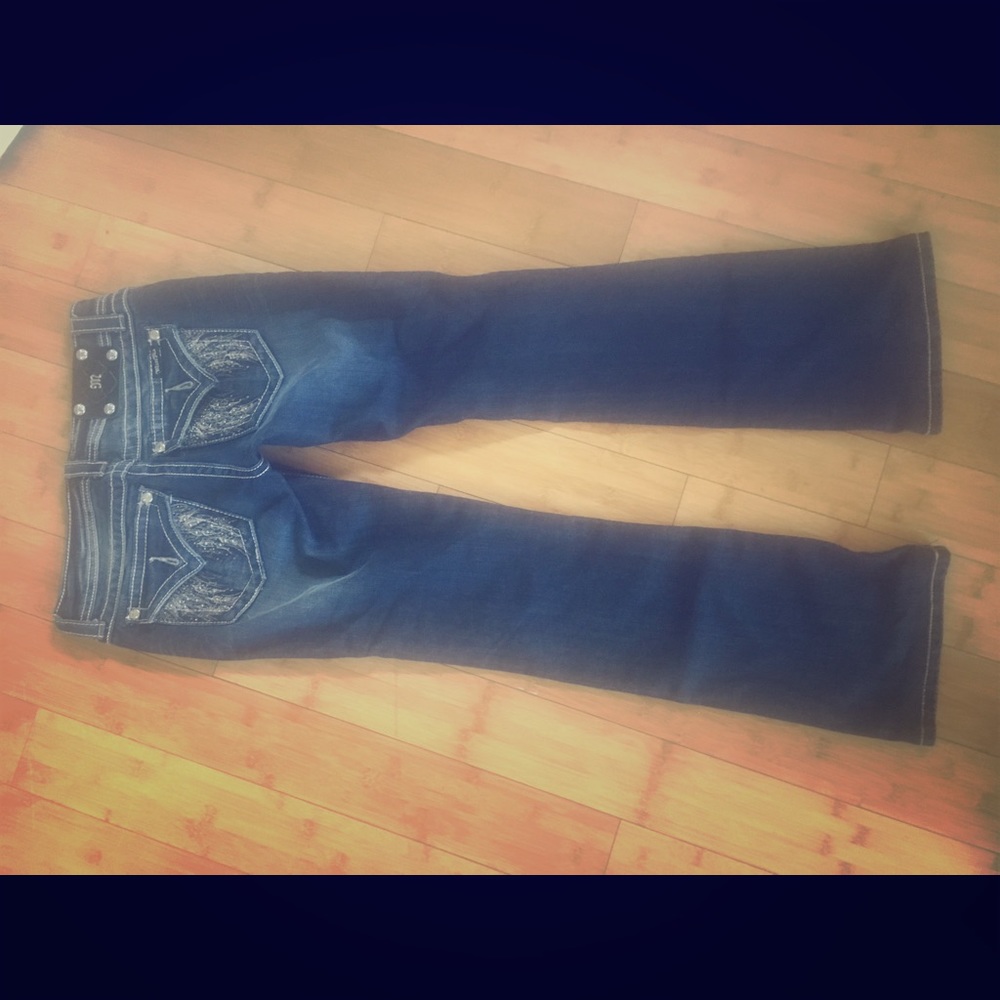 Miss Me Jeans with angel wings on the pockets